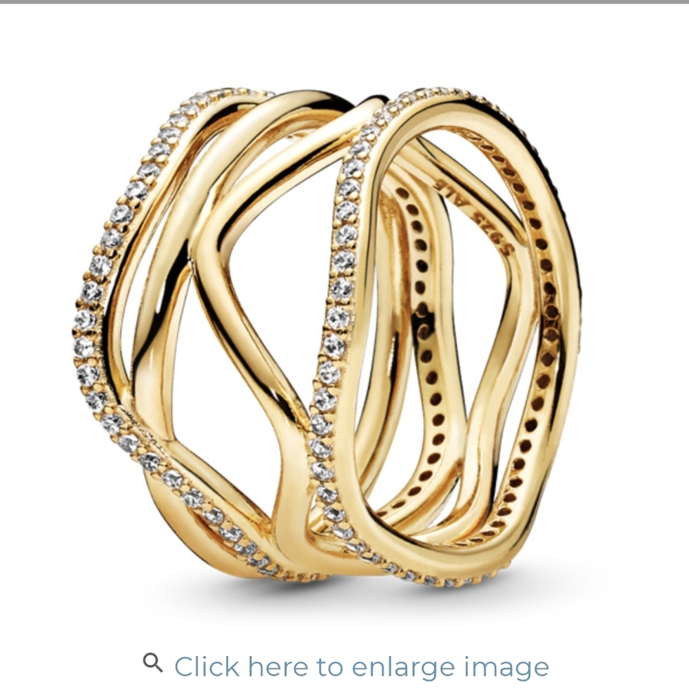 Pandora Shine Swirling Lines Ring